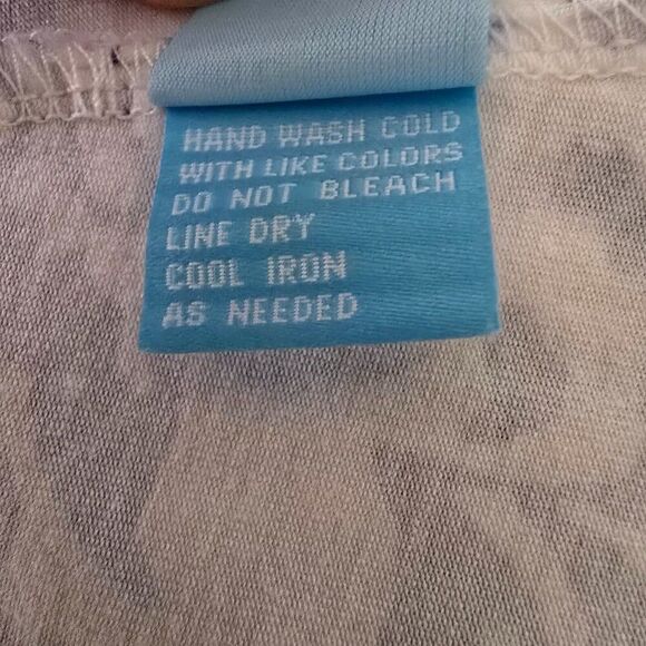 J McLaughlin Top Womens Sz XL Blue White Floral Short Sleeve Modal Stretch - Picture 7 of 7